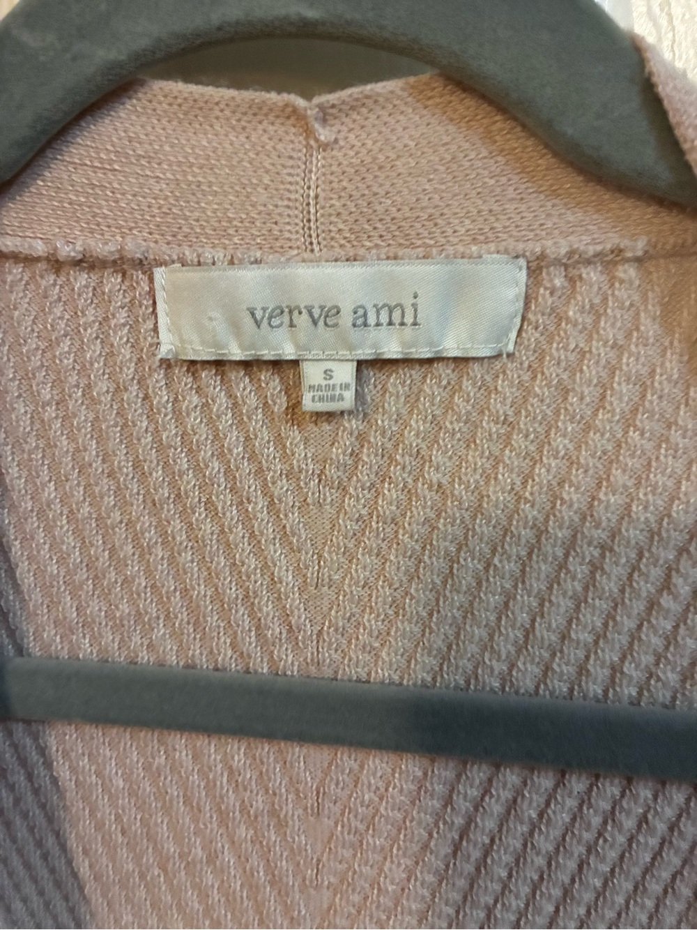 Verve Ami Blush Pink Open-Front Ribbed Peplum Cardigan - Picture 2 of 5